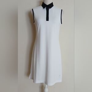 Savalino White and Black Sleeveless Tennis Dress